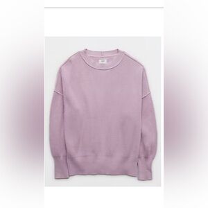 Aerie oversized crewneck sweater in lilac. Size XL.